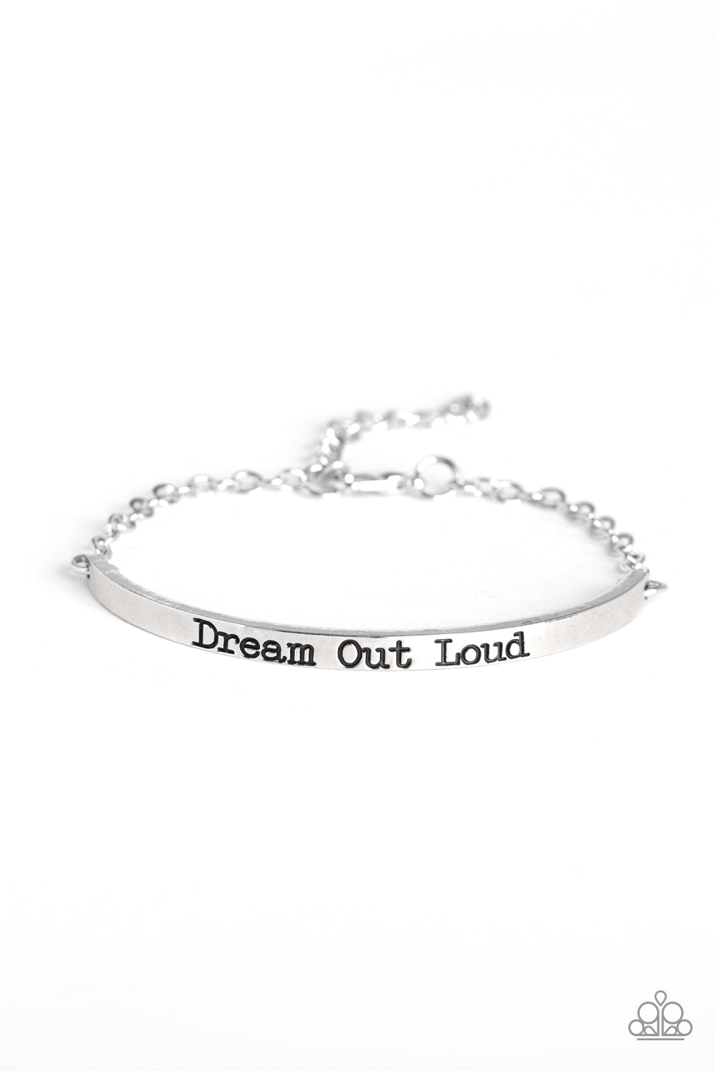 Dream Out Loud Silver Inspirational Bracelet - Paparazzi Accessories