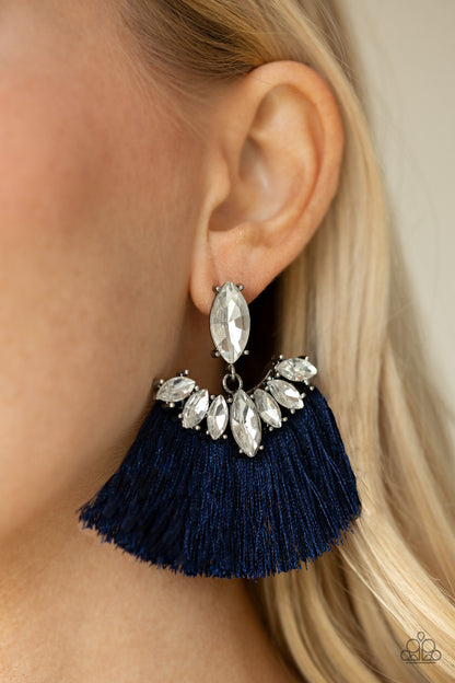 Formal Flair Blue Fringe Earring - Paparazzi Accessories