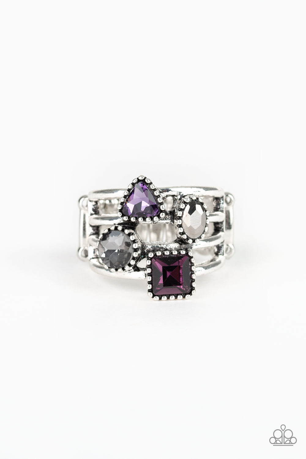 Geo Jazz Purple Ring - Paparazzi Accessories