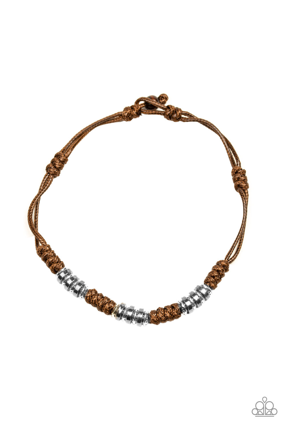 Lets Take A Ride Brown Urban Necklace - Paparazzi Accessories