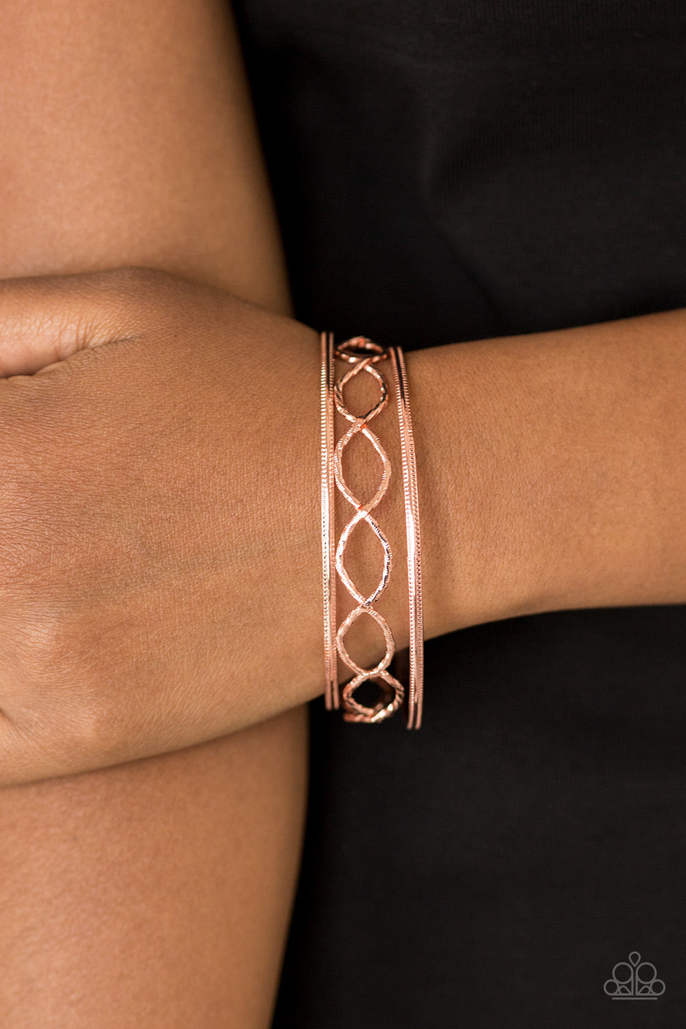Metal Manic Copper Bangle Bracelet - Paparazzi Accessories