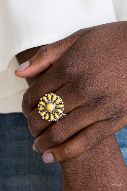 Poppy Pop-tastic Yellow Ring - Paparazzi Accessories