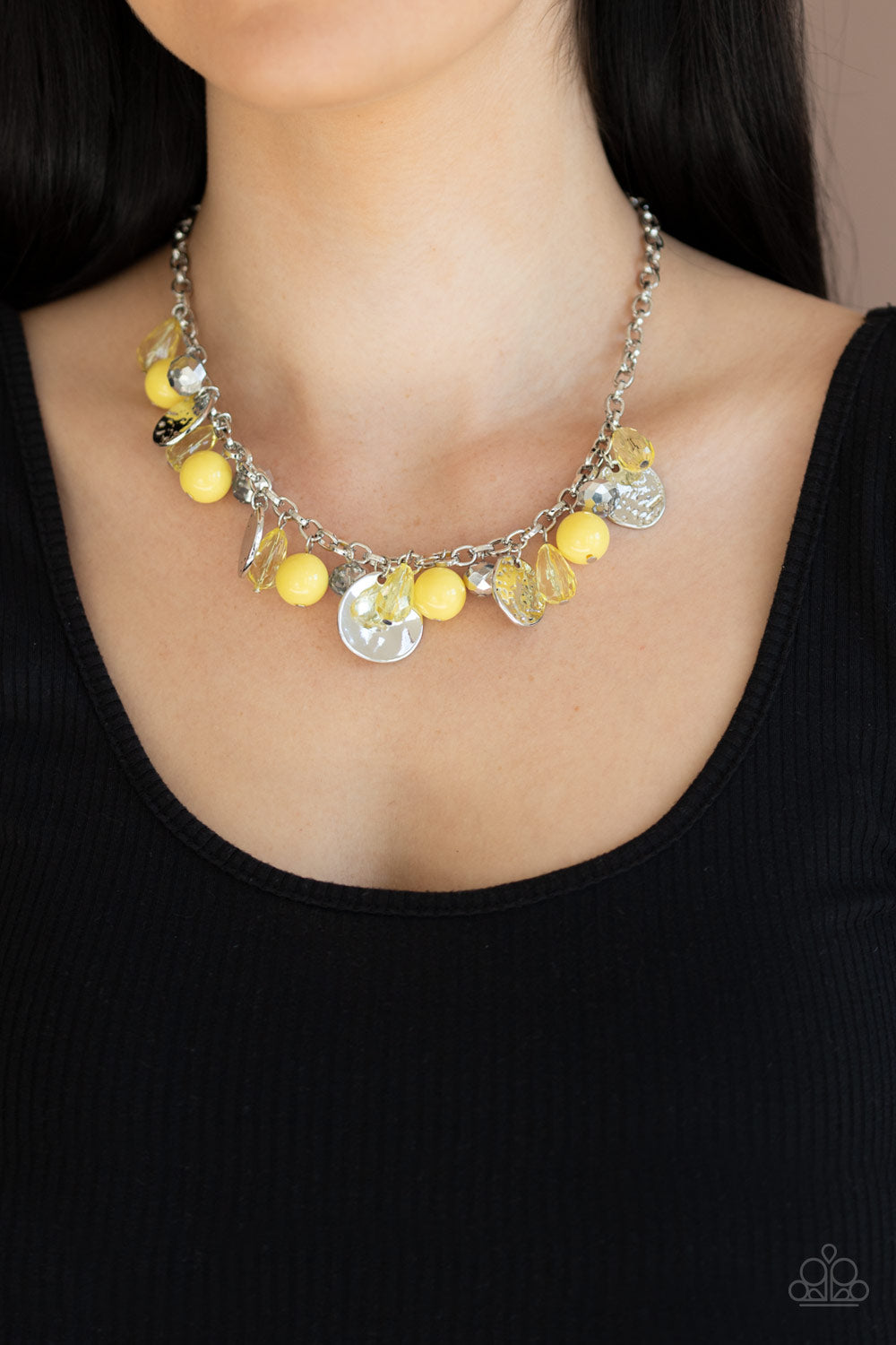 Prismatic Sheen Yellow Necklace - Paparazzi Accessories