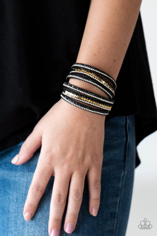 Rock Star Attitude Gold Wrap Bracelet
