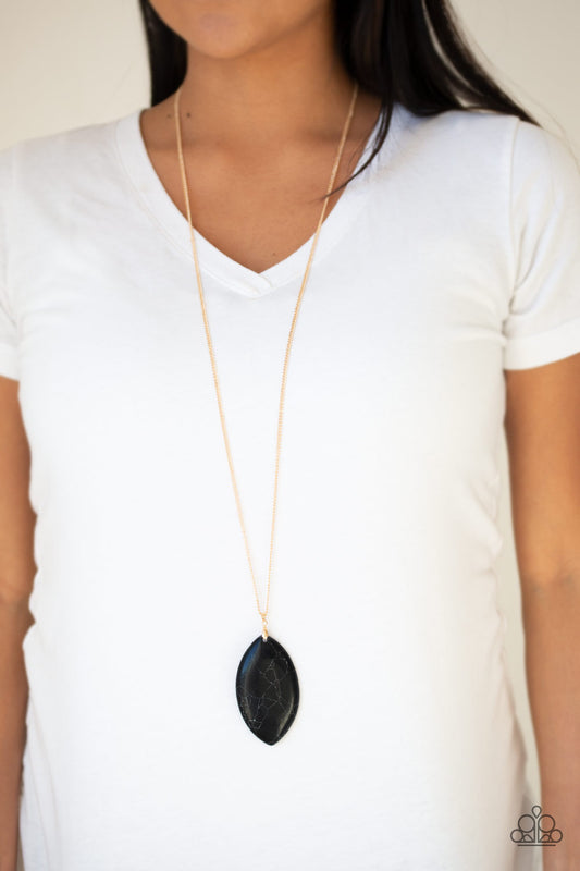 Santa Fe Simplicity Black Necklace - Paparazzi Accessories