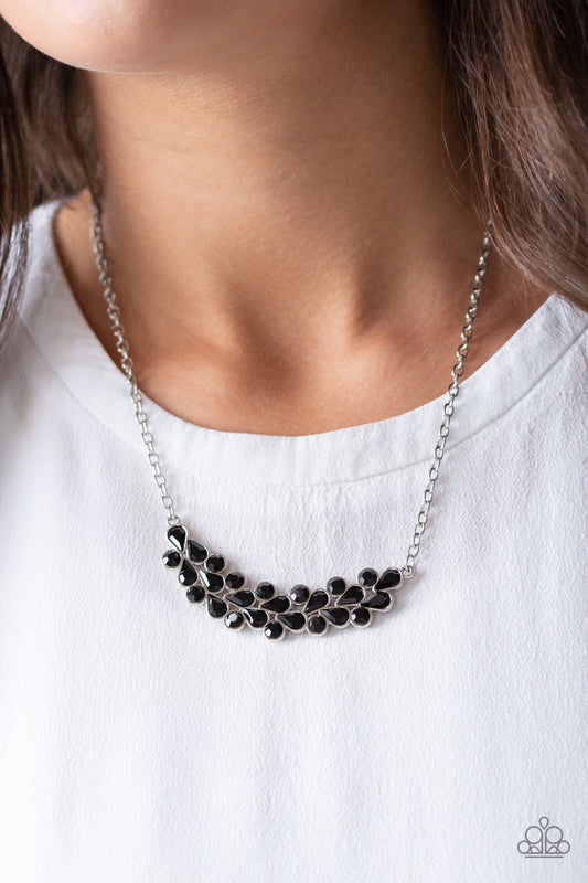 Special Treatment Black Rhinestone Necklace - Paparazzi Accessories