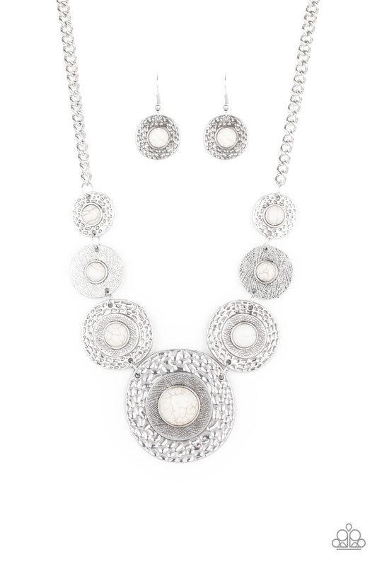 Tiger Trap White Necklace - Paparazzi Accessories