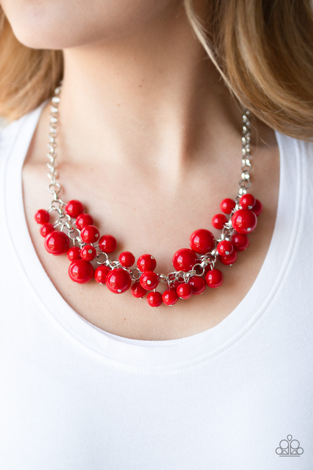 Walk This BROADWAY Red Necklace - Paparazzi Accessories