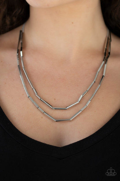 A Pipe Dream Silver Necklace - Paparazzi Accessories
