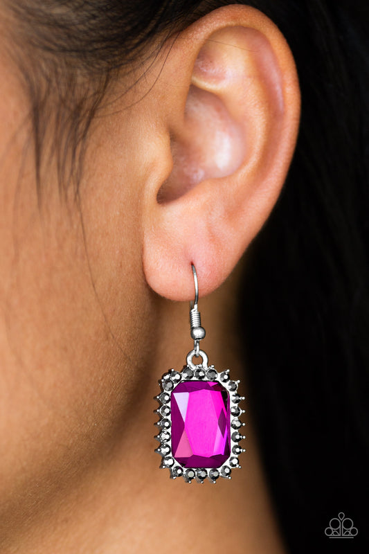 Downtown Dapper Pink Earring - Paparazzi Accessories