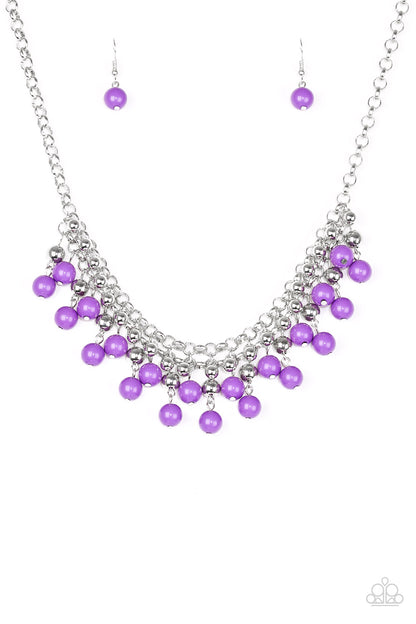 Friday Night Fringe Purple Necklace - Paparazzi Accessories