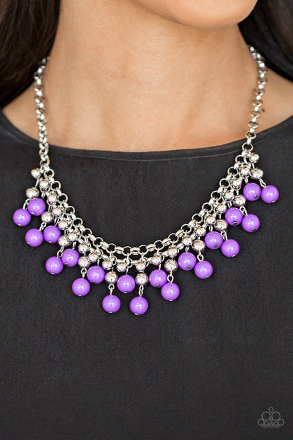 Friday Night Fringe Purple Necklace - Paparazzi Accessories