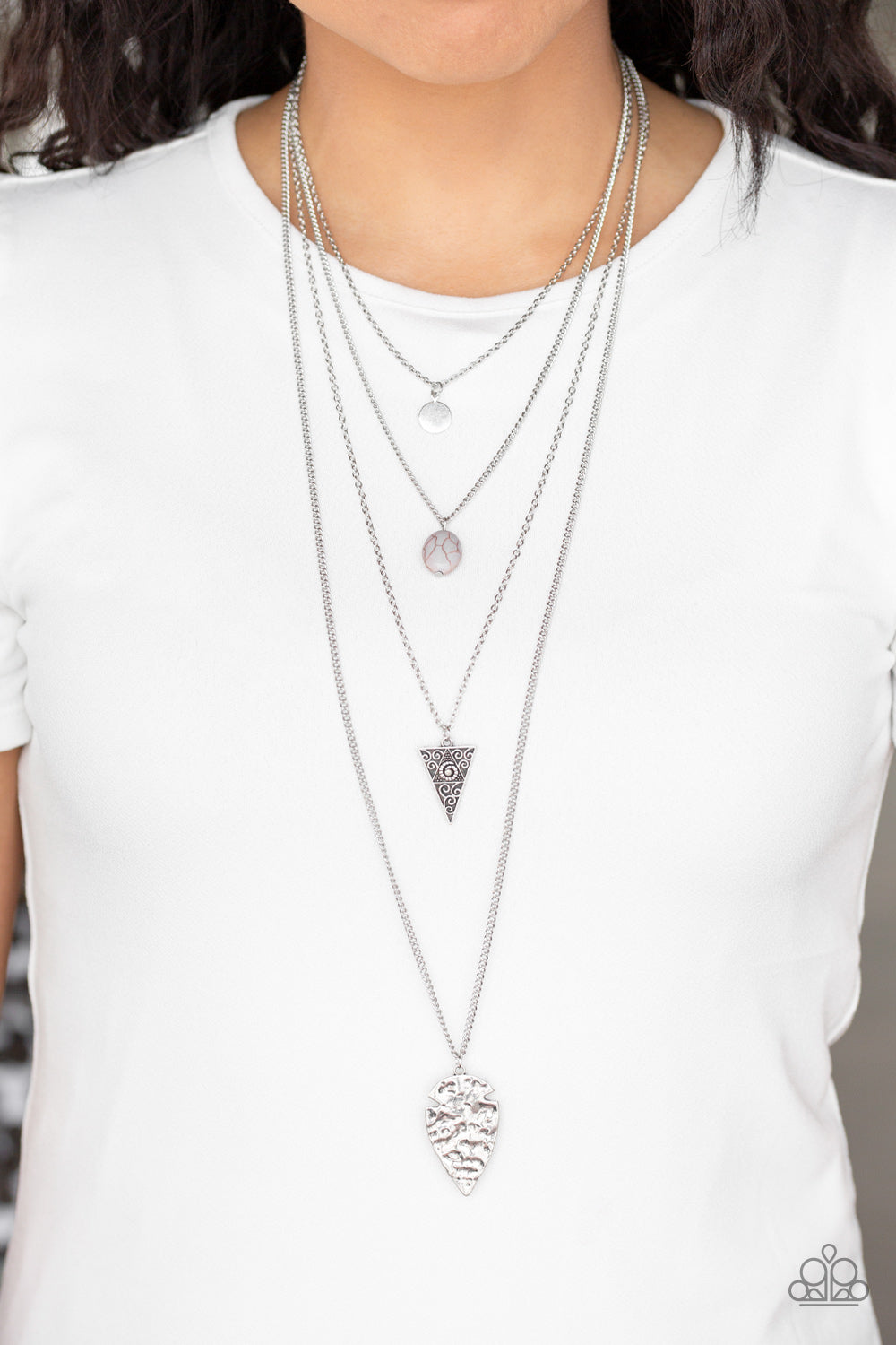 Grounded In ARTIFACT Silver Necklace - Paparazzi Accessories
