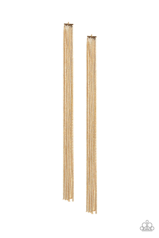 Head To Toe Dazzle Gold Earring - Paparazzi Accessories