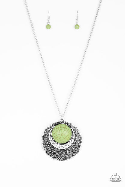 Medallion Meadow Green Necklace - Paparazzi Accessories