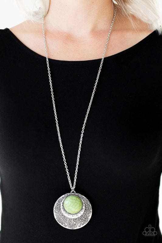 Medallion Meadow Green Necklace - Paparazzi Accessories