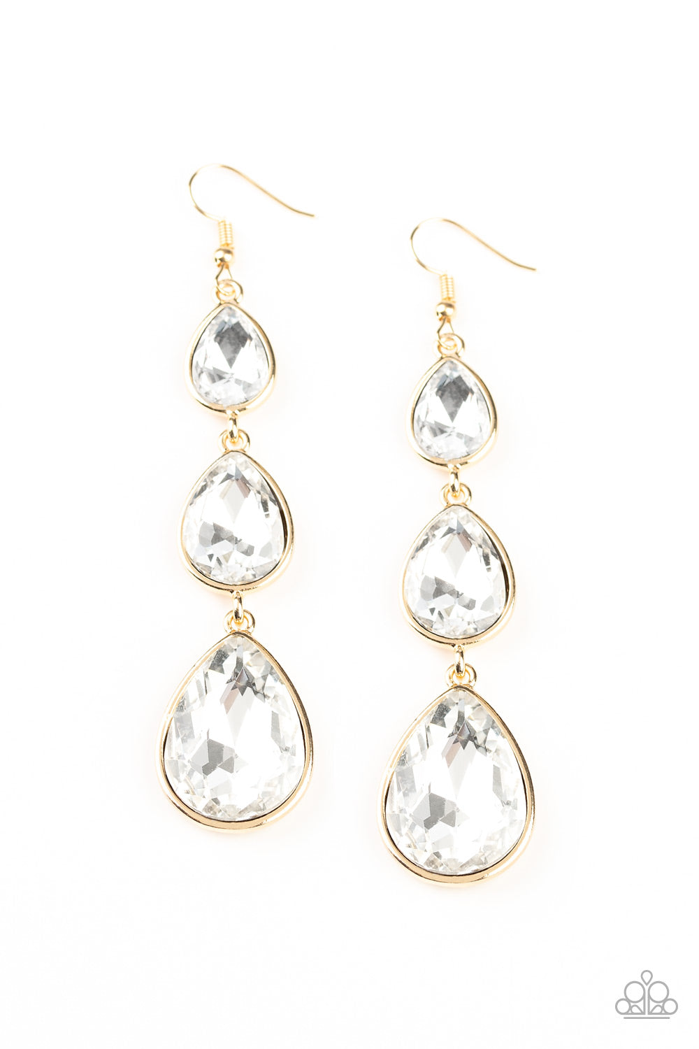 Metro Momentum Gold Earring - Paparazzi Accessories