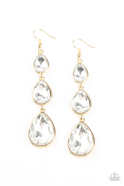 Metro Momentum Gold Earring - Paparazzi Accessories