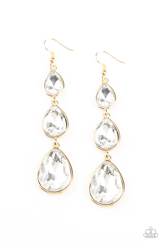 Metro Momentum Gold Earring - Paparazzi Accessories
