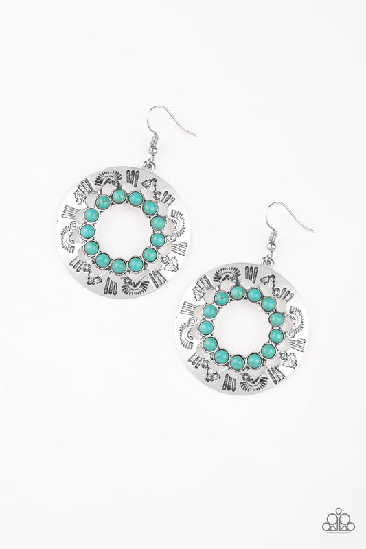 Organically Omega Blue Earring - Paparazzi Accessories