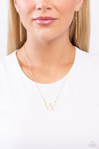 Leave Your Initials Gold Necklace - Paparazzi Accessories