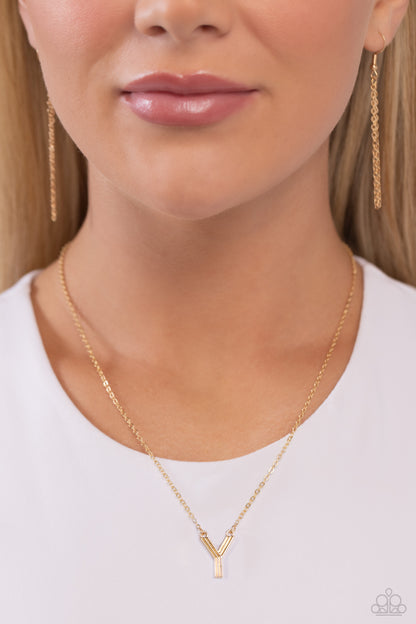 Leave Your Initials Gold Necklace - Paparazzi Accessories