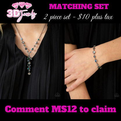 Cosmic Charisma Multi Necklace& Bracelet Set - Paparazzi Accessories