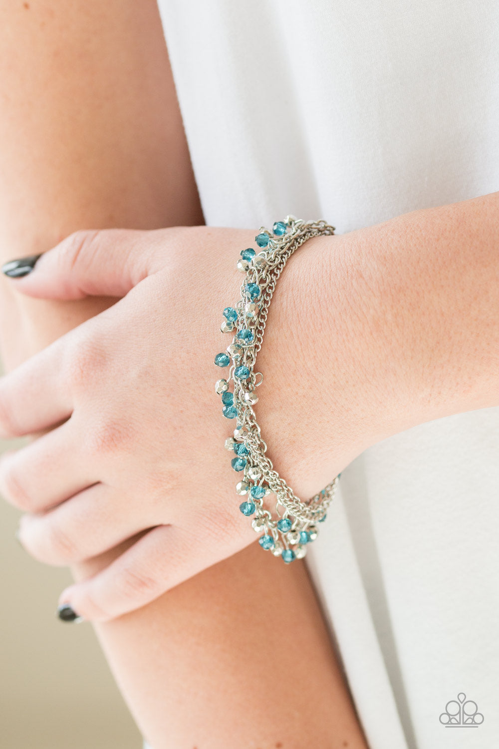 Financially Fabulous Blue Necklace & Bracelet Set - Paparazzi Accessories