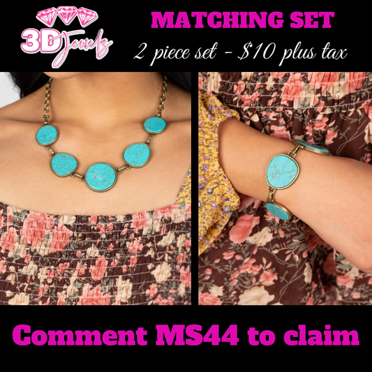 Santa Fe Flats Brass Necklace & Bracelet Set - Paparazzi Accessories
