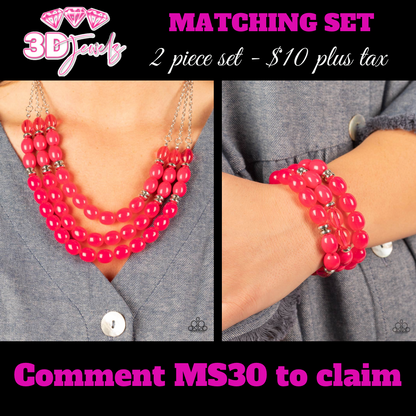 Coastal Cruise Pink Necklace & Bracelet Set - Paparazzi Accessories