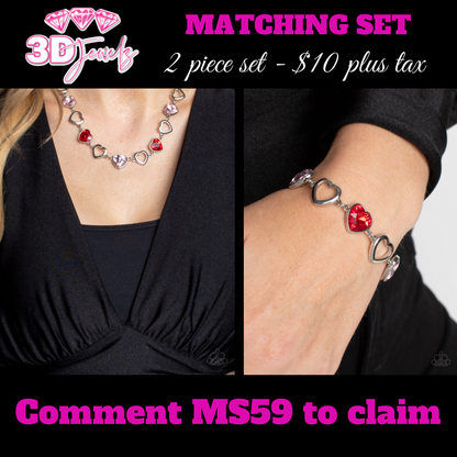 Contemporary Cupid Multi Necklace & Bracelet Set - Paparazzi Accessories